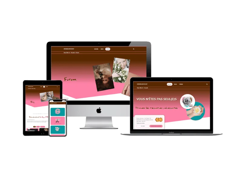Showroom agence web freelance: Création blog 1roseblanche