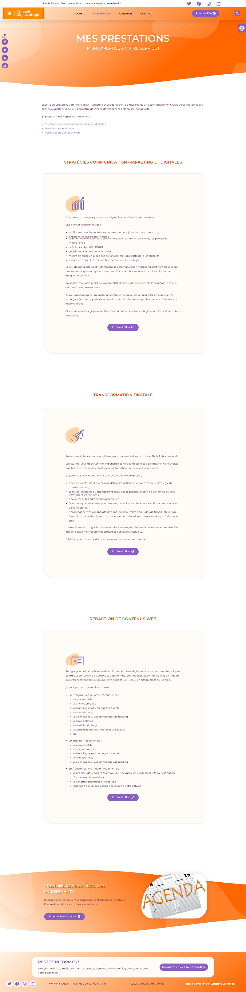Après: site conseil digistratégie page services après refonte