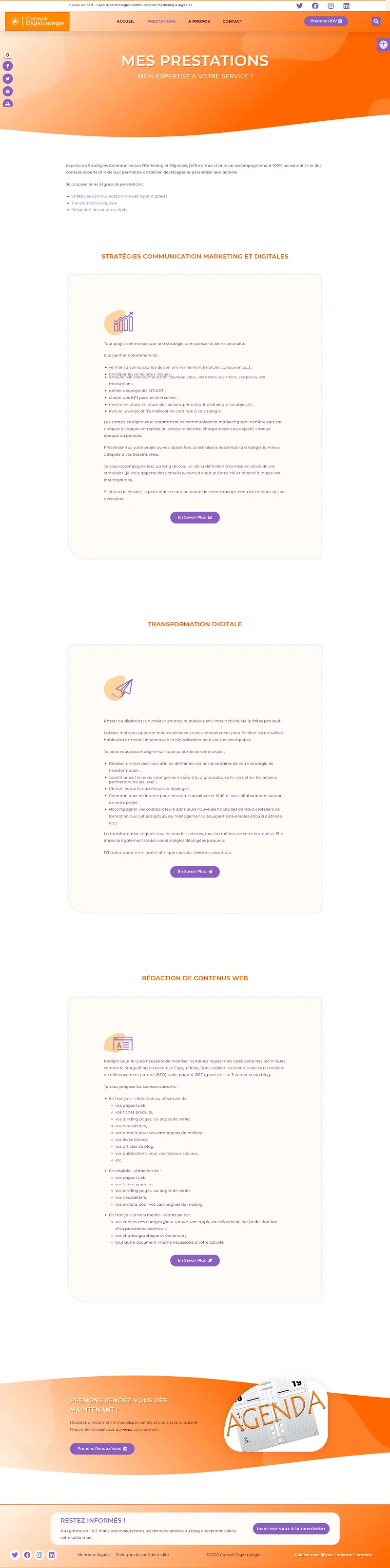 site conseil digistratégie page services après refonte